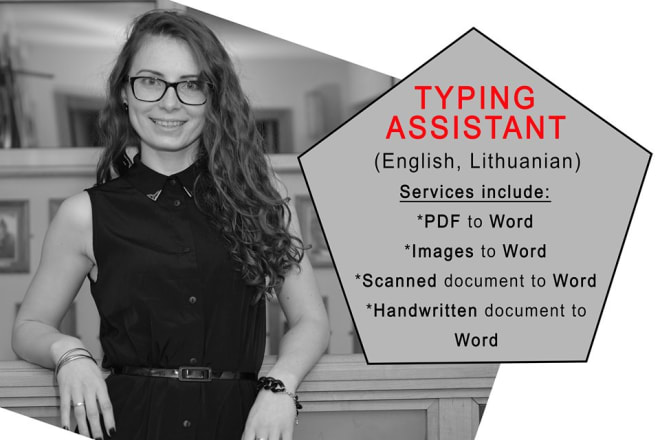 I will do manually typing work PDF image scanned document handwritten text to word