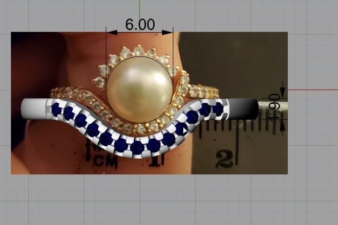 I will do model curve ring for e ring with 3d rhinoceros 5