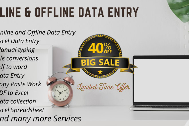 I will do online and offline data entry, copypaste jobs and file conversions