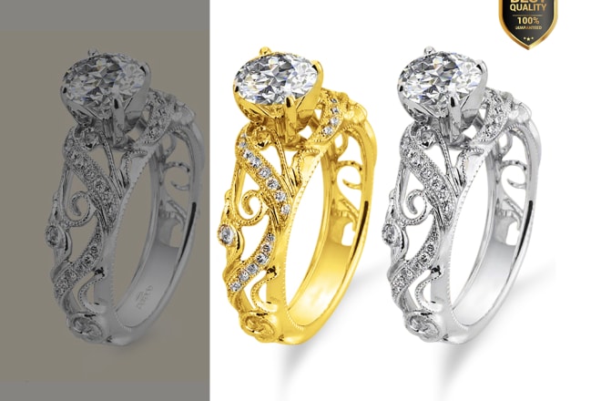 I will do premium jewellery retouch and white background