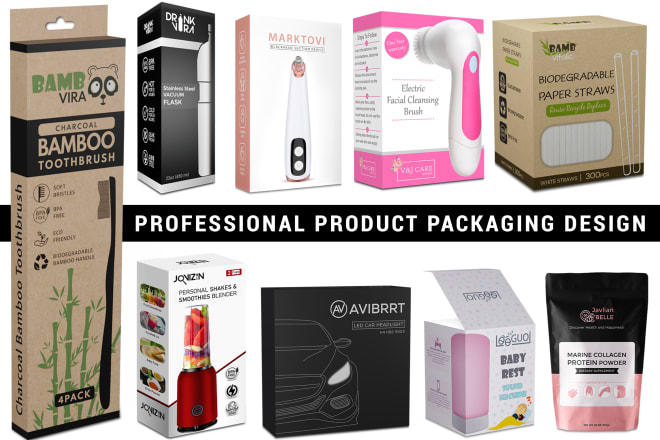 I will do product packaging design box or label design