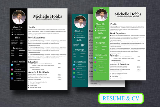 I will do professional resume or cv design