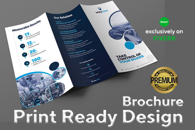 I will do professional trifold brochure design