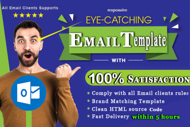 I will do responsive HTML email template, newsletter,mailchimp template