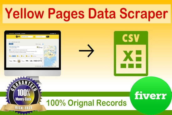 I will do scrap yellow pages to get email lists, number, address and more