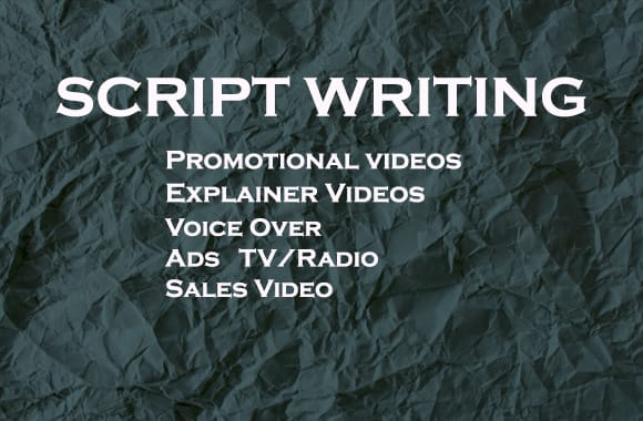 I will do script writing for your explainer video or sales script