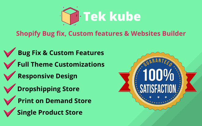 I will do shopify bug fix, create print on demand,dropshipping website on premium theme