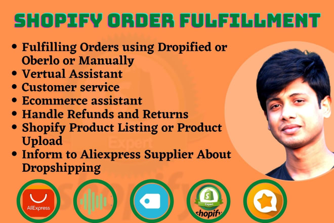I will do shopify order fulfillment, shopify dropshipping website