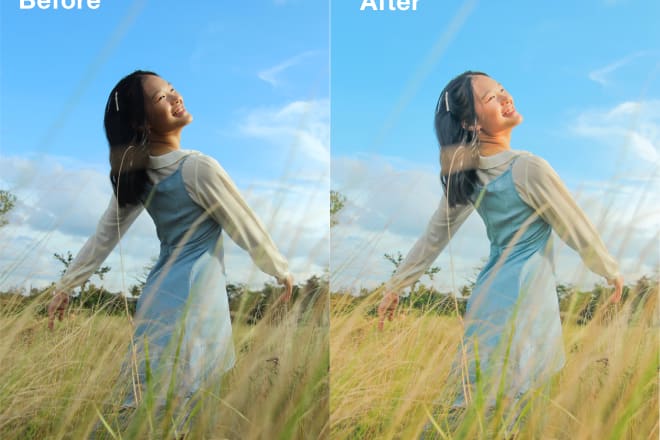 I will do skin retouching, colour corrections and colour grading