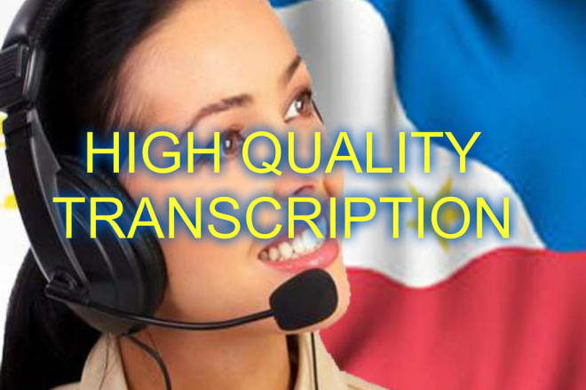 I will do transcription services of english audio to text