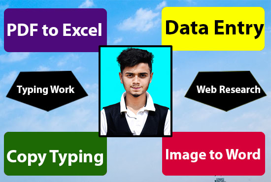 I will do typing work,PDF to word excel,copy paste, image to word