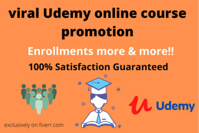 I will do udemy course promotion