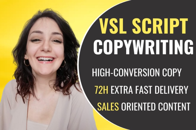 I will do video sales letter script and vsl copywriting in english