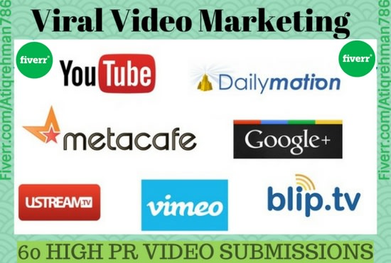 I will do video submission on 20 high PR sites