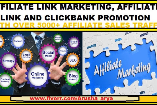 I will do viral affiliate link promotion, clickbank and affiliate link marketing
