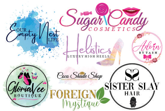 I will do watercolor or feminine logo for your brand