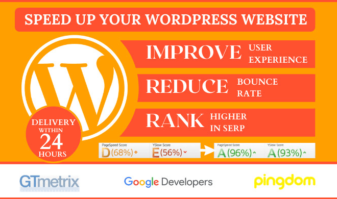 I will do wordpress speed optimization, up page speed with gtmetrix