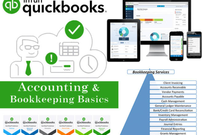 I will do your bookkeeping and accounting in quickbooks online