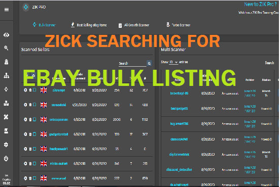 I will do zick analytics research for ebay bulk listing CSV file