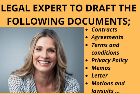 I will draft powerful legal contracts, legal documents, and agreements