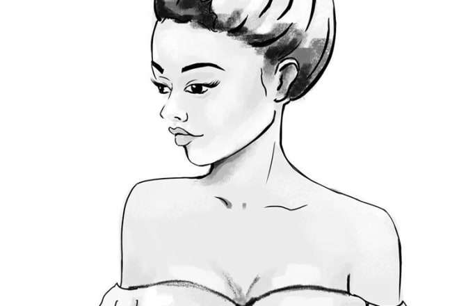 I will draw a custom pin up girl portrait