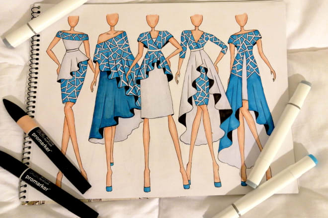 I will draw a product or garment design illustration