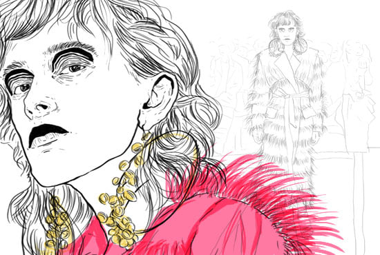 I will draw a professional fashion illustration