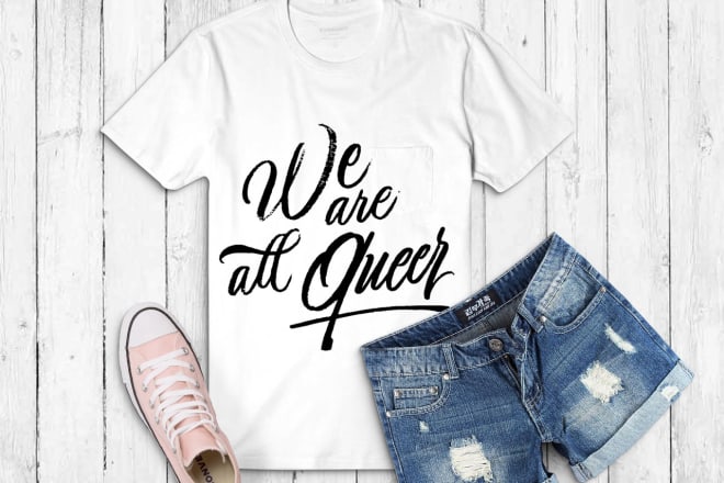 I will draw a trendy typography custom t shirt for you