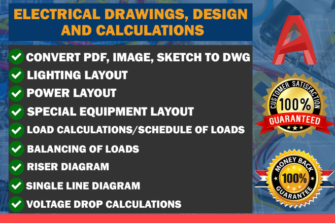 I will draw and design electrical plans or layouts