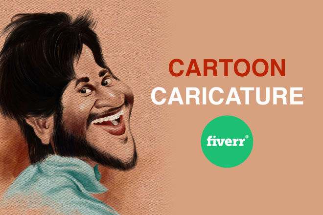 I will draw artistic cartoon caricature for you