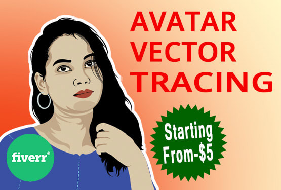 I will draw avatar tracing from your photo