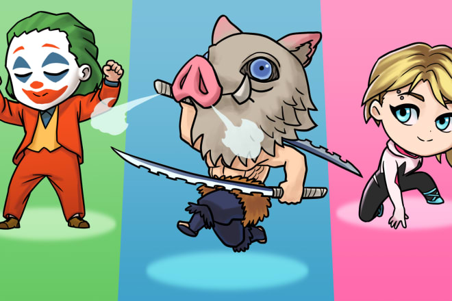 I will draw custom cute anime chibi for mascot, avatar, or sticker