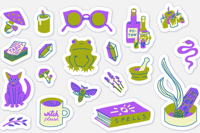 I will draw cute illustrated stickers