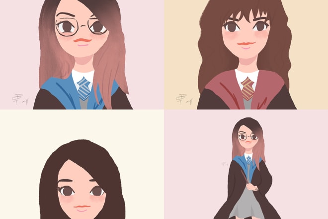 I will draw you as a hogwarts student from harry potter