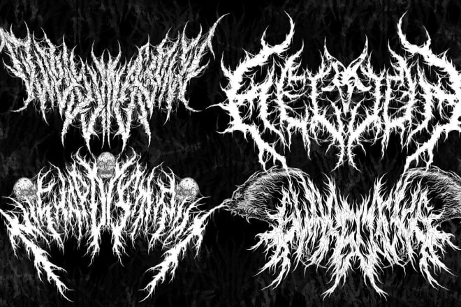 I will draw your black, slam, brutal, death metal band logo