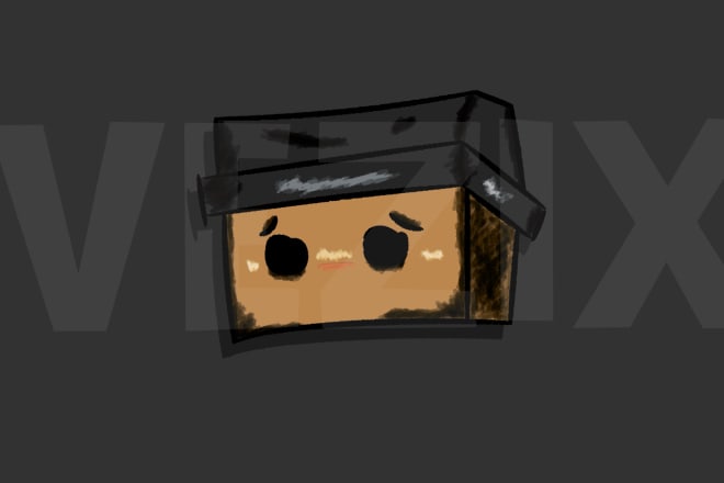I will draw your head of your minecraft skin with nice and cute way