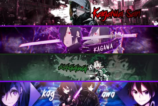 I will edit and design anime or game banner