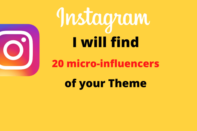 I will find micro influencers of your niche