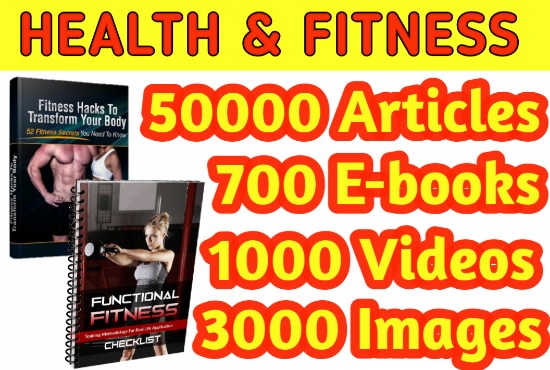 I will give premium health fitness plr articles, mmr ebooks,videos,image quotes