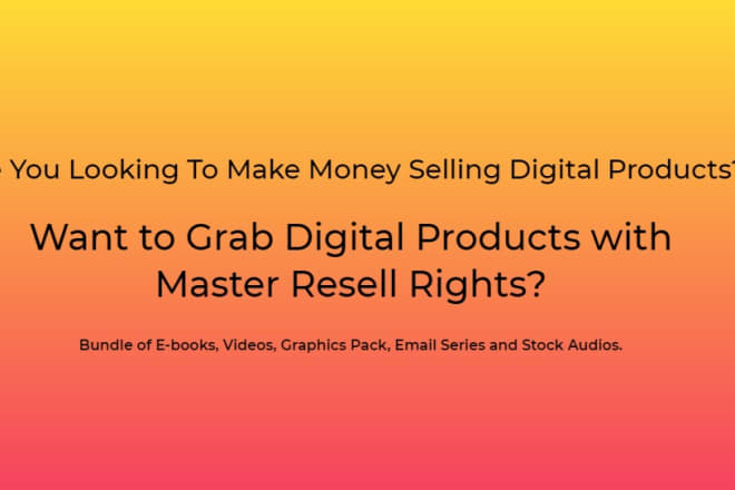 I will give video courses with master resell rights license