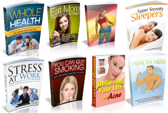 I will give you 100 fitness and health ebooks with resell right
