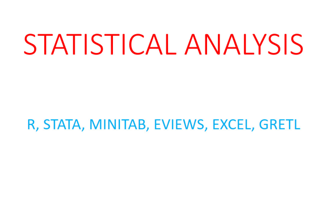 I will help in statistical analysis using r, stata