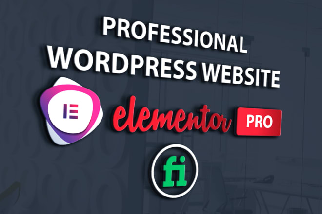 I will install elementor pro, design wordpress website