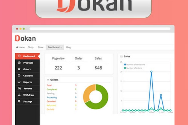 I will install multi vendor dokan plugin on wordpress website