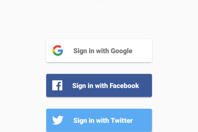 I will integrate sign in methods with firebase, google, facebook