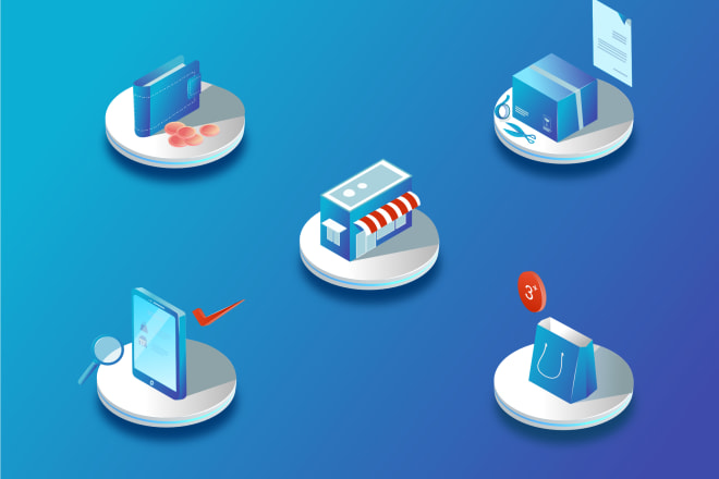 I will make 3d isometric icons for applications and websites