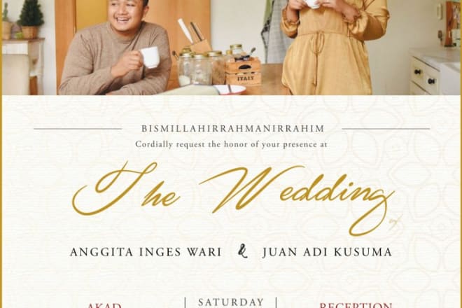 I will make awesome wedding e invitation for you