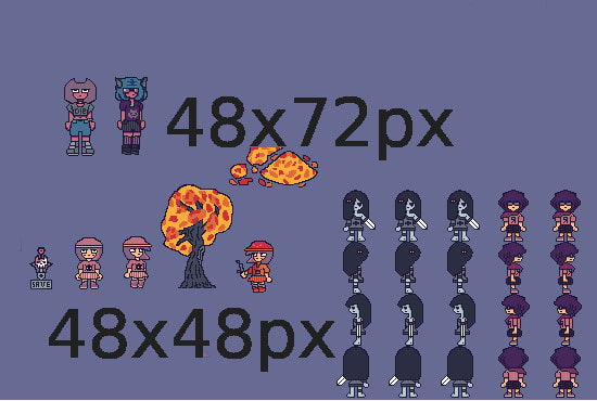 I will make custom rpg maker characters and spritesheets for you