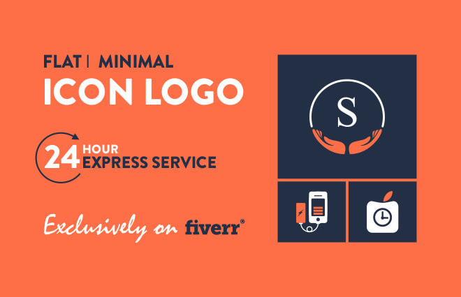 I will make minimal icon logo