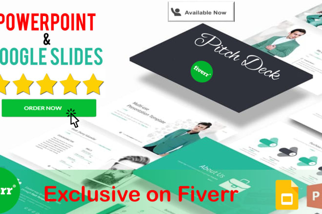 I will make modern powerpoint google slides presentation design, templates infographics